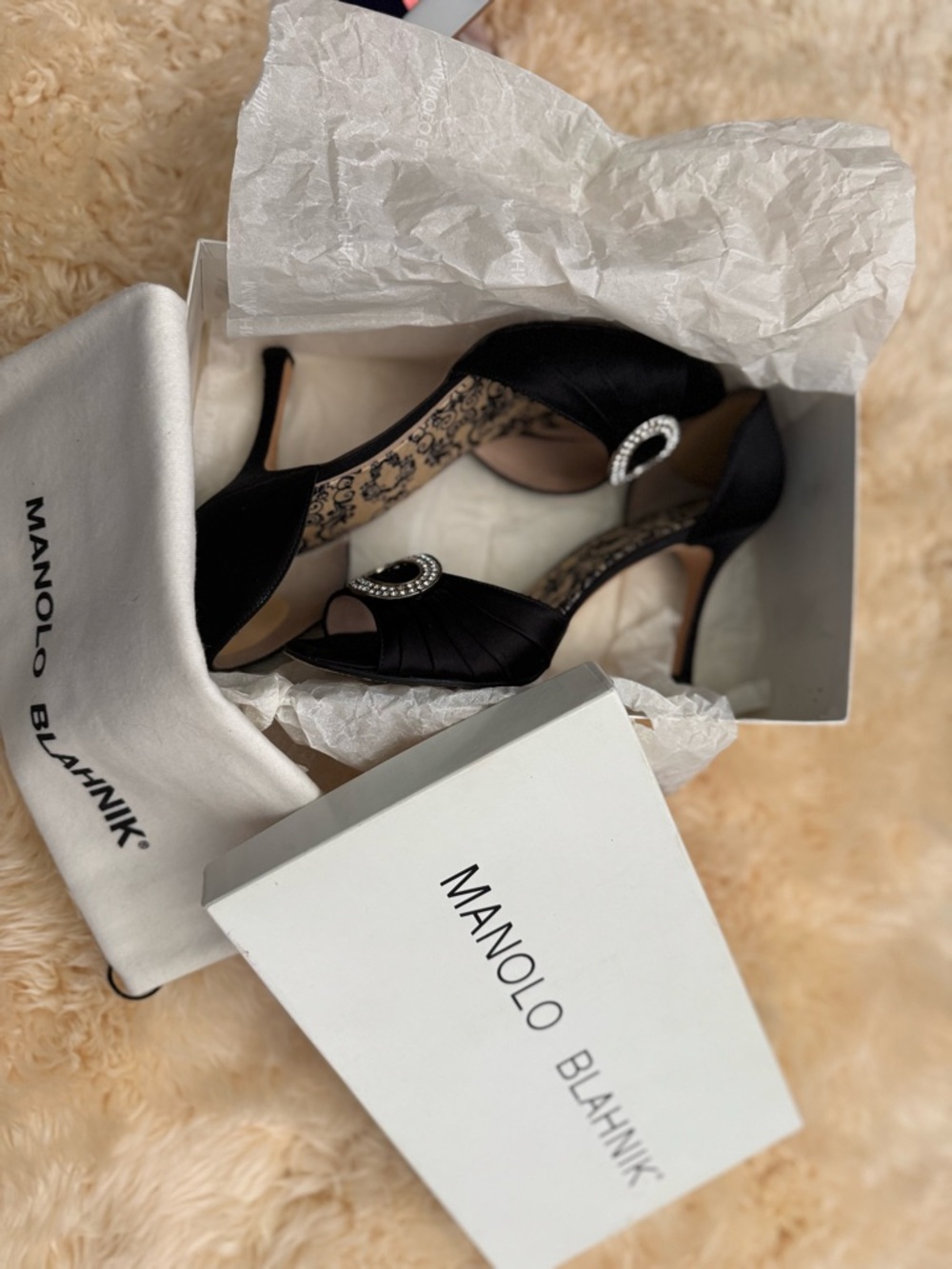 Manolo Blahnik Black d’Orsay Heels